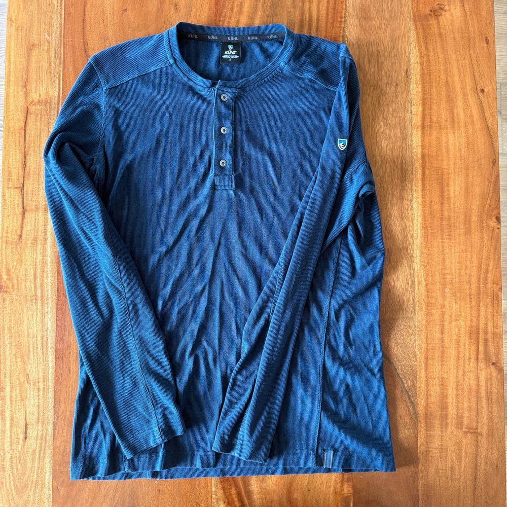 Kuhl Men's Teal Thermal Henley Long Sleeve Size‎ S